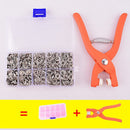 🧵 50% dto. Alicate para botones a presión sin costura – acero inoxidable, diseño ergonómico y caja organizadora. ¡Instala botones en segundos sin aguja ni hilo! ✨📦