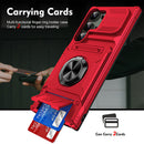 📱 50% dto. Funda para Samsung con compartimento para tarjetas y soporte magnético de anillo – protección TPU+PC, agarre seguro y compatible con soportes de coche. ¡Colores variados! ✨🛡️
