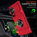 📱 50% dto. Funda para Samsung con compartimento para tarjetas y soporte magnético de anillo – protección TPU+PC, agarre seguro y compatible con soportes de coche. ¡Colores variados! ✨🛡️