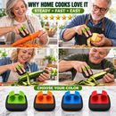 🔪 50% dto. Pelador ergonómico de dos dedos para frutas y verduras – hoja de acero inoxidable, diseño compacto y fácil de limpiar. ¡Pela patatas, manzanas y zanahorias sin esfuerzo! ✨🥕