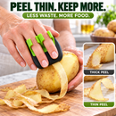 🔪 50% dto. Pelador ergonómico de dos dedos para frutas y verduras – hoja de acero inoxidable, diseño compacto y fácil de limpiar. ¡Pela patatas, manzanas y zanahorias sin esfuerzo! ✨🥕