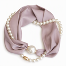 💎 50% dto. Conjunto de pañuelo y collar de perlas desmontables con cierre magnético – fácil de poner y quitar sin nudos. ¡Úsalos juntos o por separado para más estilos! ✨🧣