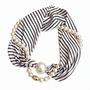💎 50% dto. Conjunto de pañuelo y collar de perlas desmontables con cierre magnético – fácil de poner y quitar sin nudos. ¡Úsalos juntos o por separado para más estilos! ✨🧣