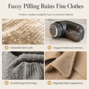🧶 50% dto. Quitapelusas de succión magnética – cuchillas de acero de precisión, cuidado delicado para tejidos y 5W de potencia. ¡Restaura la suavidad de tu ropa sin esfuerzo, beige! ✨👕