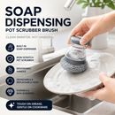 🧽 50% dto. Cepillo fregador para ollas con dispensador de jabón integrado – superficie PET texturizada, mango ergonómico y cabezal desmontable. ¡Lava más rápido y sin complicaciones! ✨🍽️