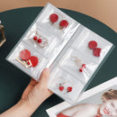 Juego de libros de almacenamiento de joyas transparentes