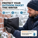 ❄️ 50% dto. Funda protectora para grifos exteriores – Oxford impermeable, aislamiento de algodón grueso y cierre de velcro. ¡Evita congelación y óxido, 20×14 cm, reutilizable! ✨🚰