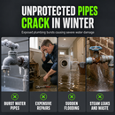 Winter Outdoor Faucet Cover for Freeze Protection Insulated Spigot Cover with Beveled Edge and Fluorescent Green Reflective Strip