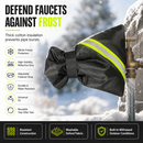 Winter Outdoor Faucet Cover for Freeze Protection Insulated Spigot Cover with Beveled Edge and Fluorescent Green Reflective Strip