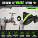 Winter Outdoor Faucet Cover for Freeze Protection Insulated Spigot Cover with Beveled Edge and Fluorescent Green Reflective Strip