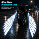 🏍️ 50% dto. Luces LED de proyección de alas de ángel para moto – patrón simétrico, lente ultranítida y amplia zona de advertencia. ¡Más seguridad en carreteras oscuras! ✨🛡️