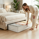 🛏️ 50% dto. Bolsa plegable de almacenamiento bajo la cama con tapa transparente – tejido no tejido, cremallera y asas reforzadas. ¡Aprovecha cada centímetro y mantén todo ordenado! ✨👀